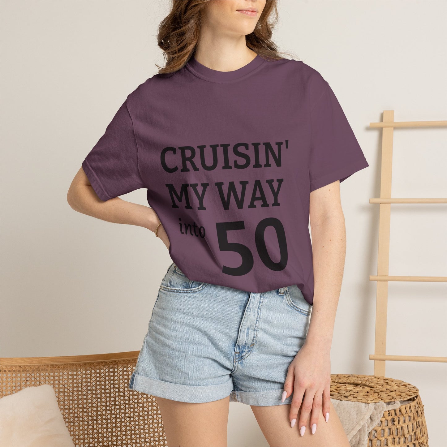 Cruisin' My Way into 50 T-Shirt — 50th Birthday Tee