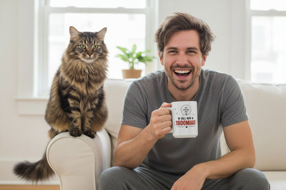 Cat Lover Ceramic Mug — “Born to Love Cat Dad” 11oz