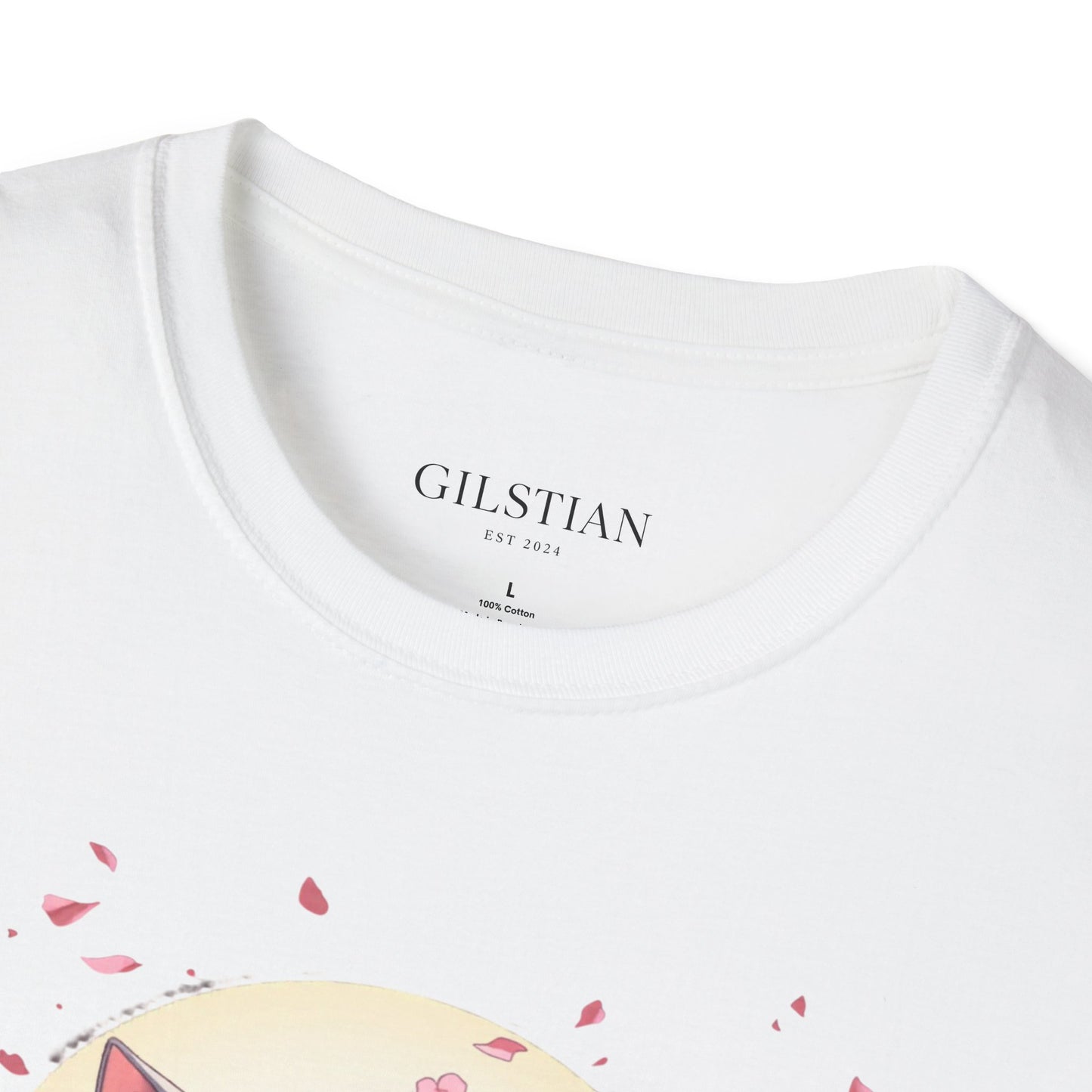 Unisex Anime Kitsune Fox Girl T-Shirt | Sakura Cherry Blossom Tee | Kawaii Aesthetic Shirt | Otaku Gift | Cotton Tee