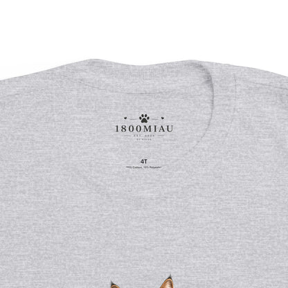 Unisex Toddler Cat Tee — 1800 MIAU Vintage Kitten Graphic Shirt