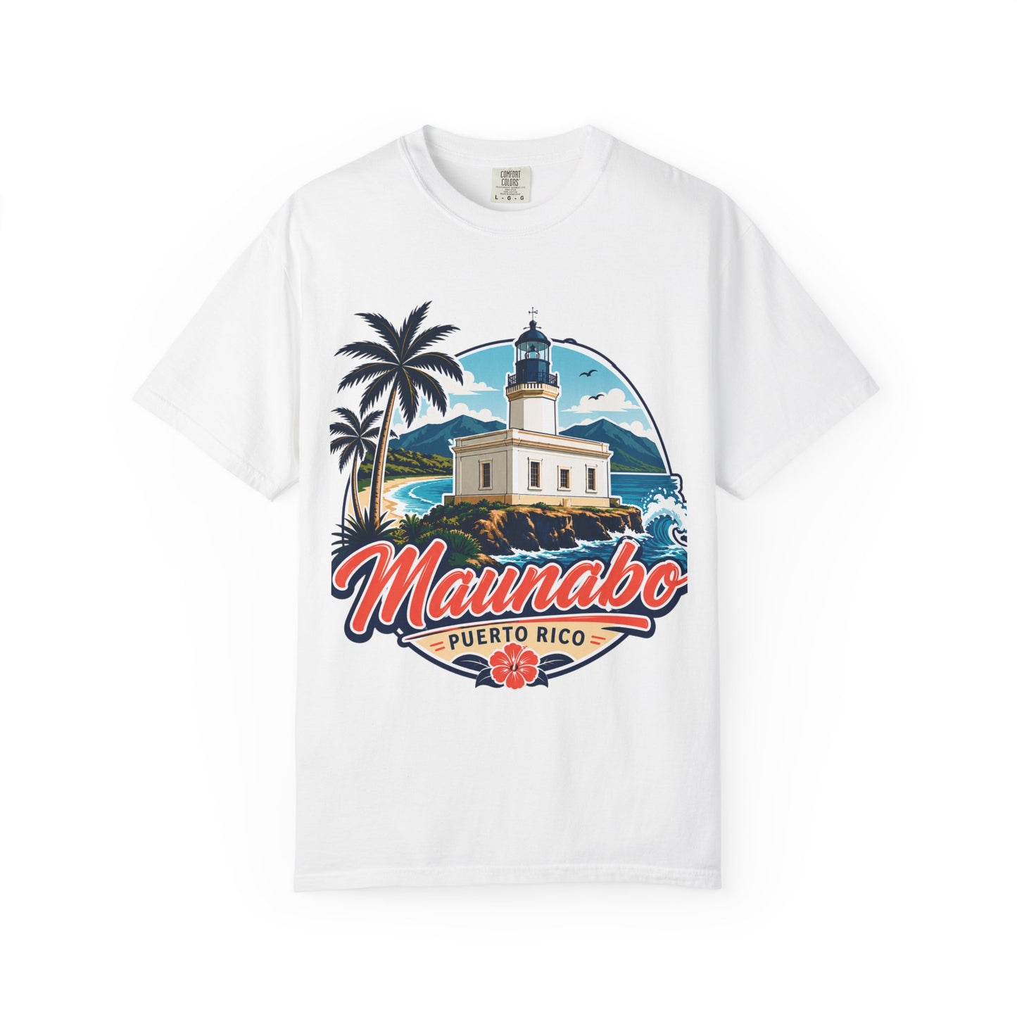 Camiseta Maunabo Puerto Rico — Lighthouse Tee | Jueyeros Back Print