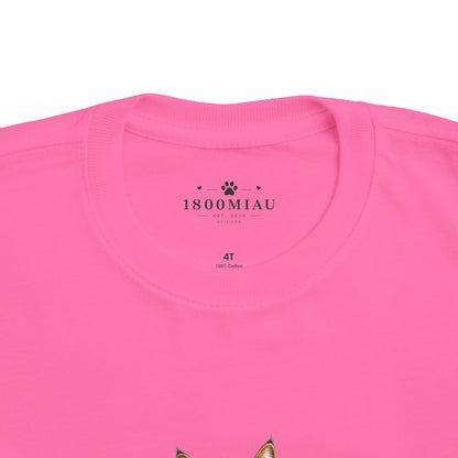 Unisex Toddler Cat Tee — 1800 MIAU Vintage Kitten Graphic Shirt