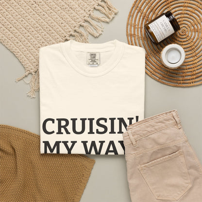 Cruisin' My Way into 50 T-Shirt — 50th Birthday Tee
