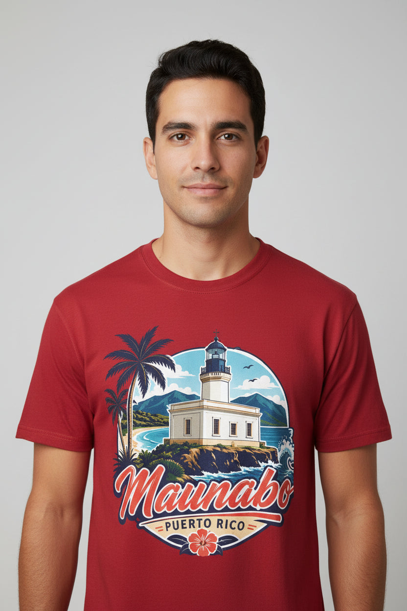 Camiseta Maunabo Puerto Rico — Lighthouse Tee | Jueyeros Back Print