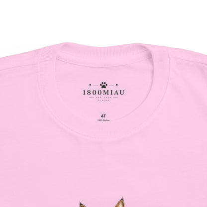 Unisex Toddler Cat Tee — 1800 MIAU Vintage Kitten Graphic Shirt