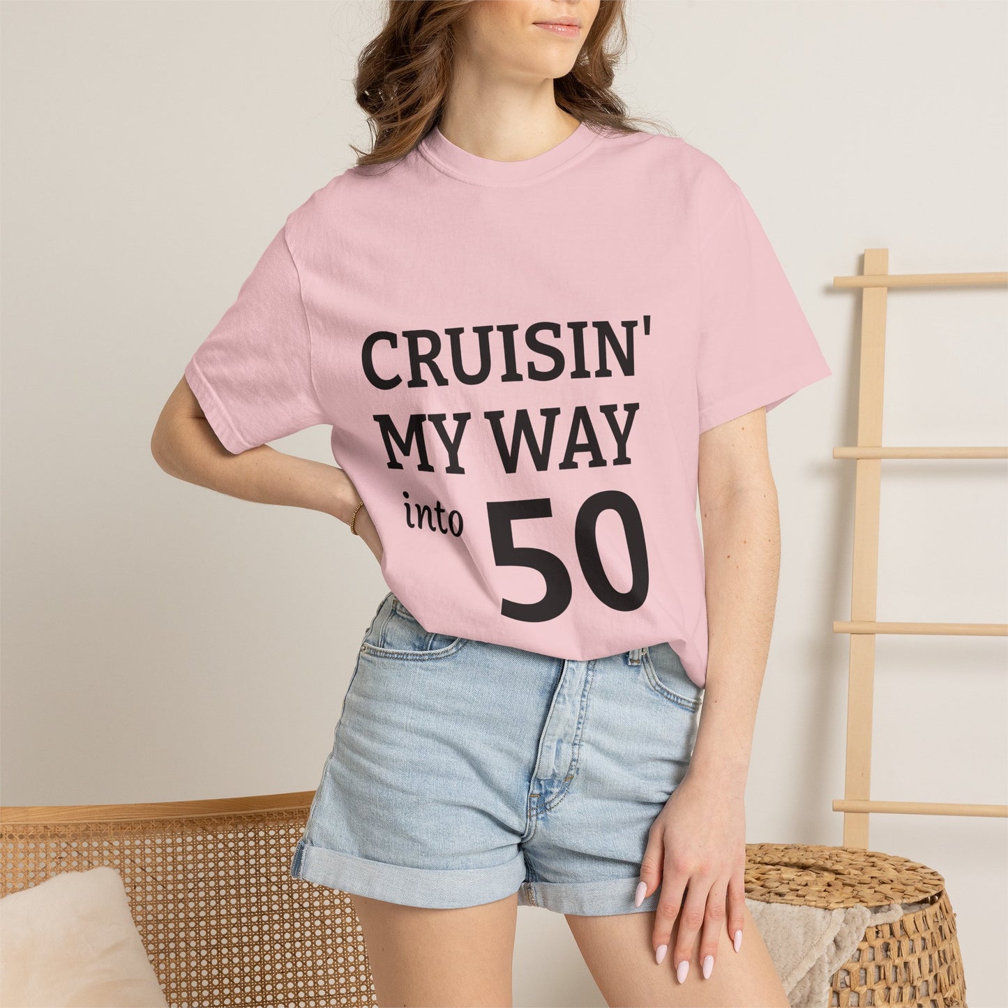 Cruisin' My Way into 50 T-Shirt — 50th Birthday Tee