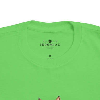 Unisex Toddler Cat Tee — 1800 MIAU Vintage Kitten Graphic Shirt