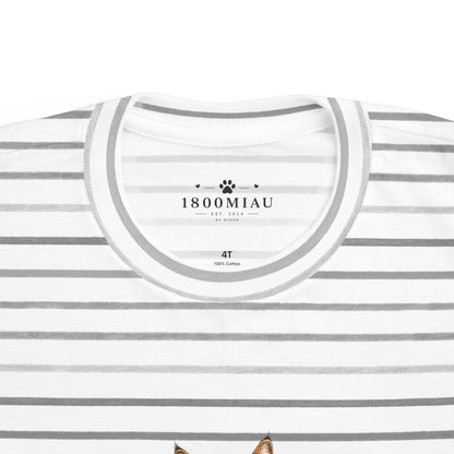 Unisex Toddler Cat Tee — 1800 MIAU Vintage Kitten Graphic Shirt