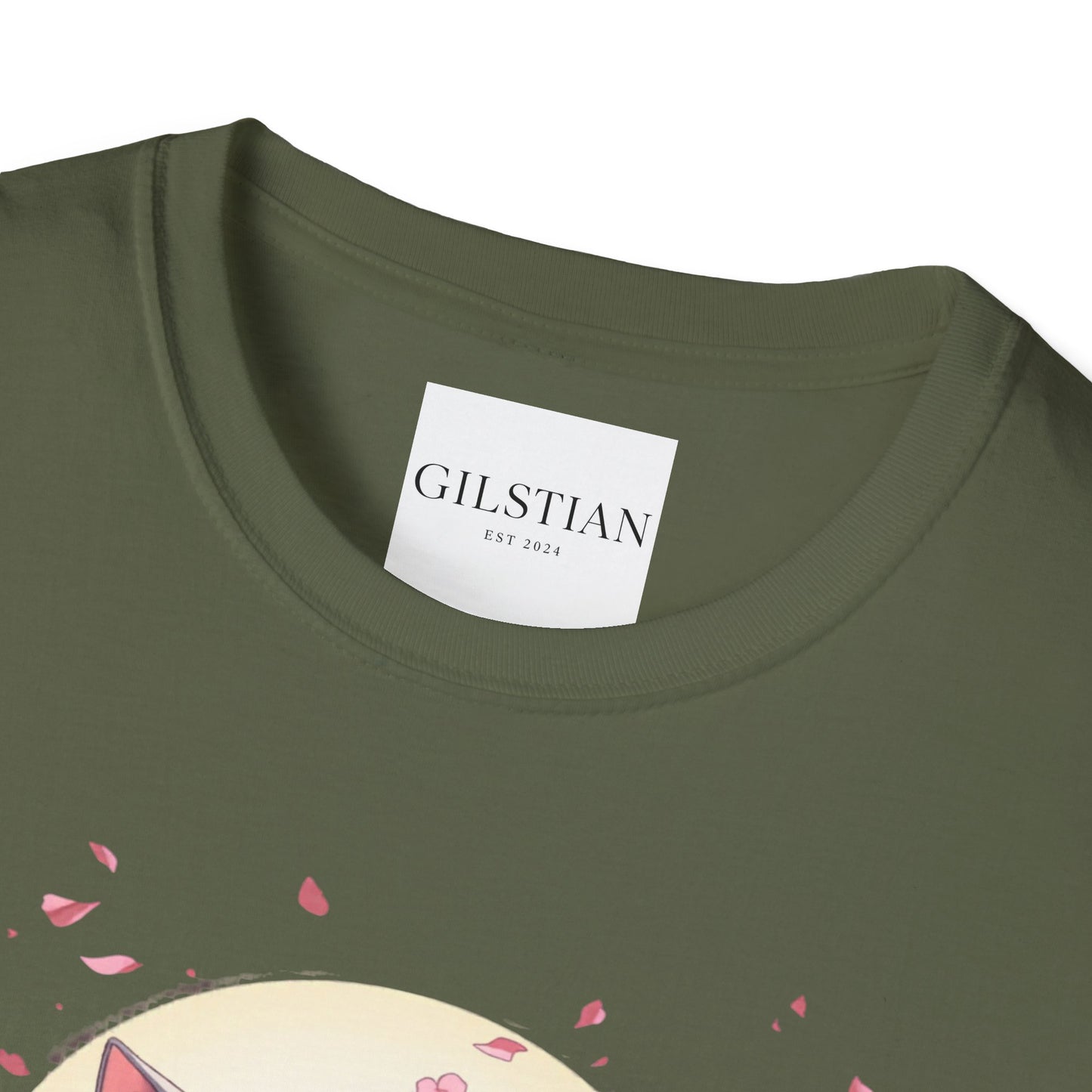 Unisex Anime Kitsune Fox Girl T-Shirt | Sakura Cherry Blossom Tee | Kawaii Aesthetic Shirt | Otaku Gift | Cotton Tee
