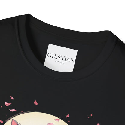 Unisex Anime Kitsune Fox Girl T-Shirt | Sakura Cherry Blossom Tee | Kawaii Aesthetic Shirt | Otaku Gift | Cotton Tee