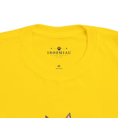 Unisex Toddler Cat Tee — 1800 MIAU Vintage Kitten Graphic Shirt