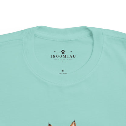 Unisex Toddler Cat Tee — 1800 MIAU Vintage Kitten Graphic Shirt