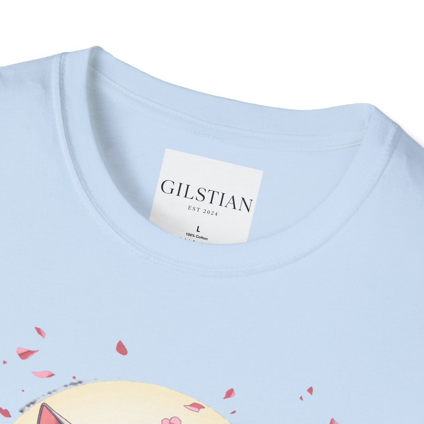 Unisex Anime Kitsune Fox Girl T-Shirt | Sakura Cherry Blossom Tee | Kawaii Aesthetic Shirt | Otaku Gift | Cotton Tee
