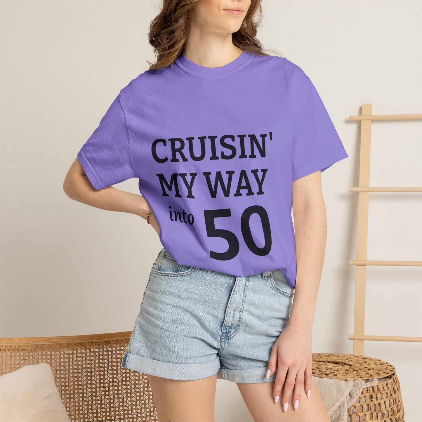Cruisin' My Way into 50 T-Shirt — 50th Birthday Tee