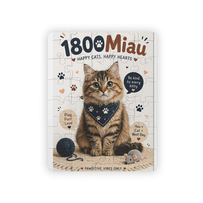 Cat Kids Puzzle — 30-Piece Cute Kitten Jigsaw ("1800 Miau" Design)