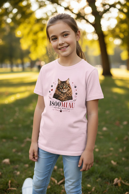 Youth Tee 1800MIAU Cat Graphic Shirt