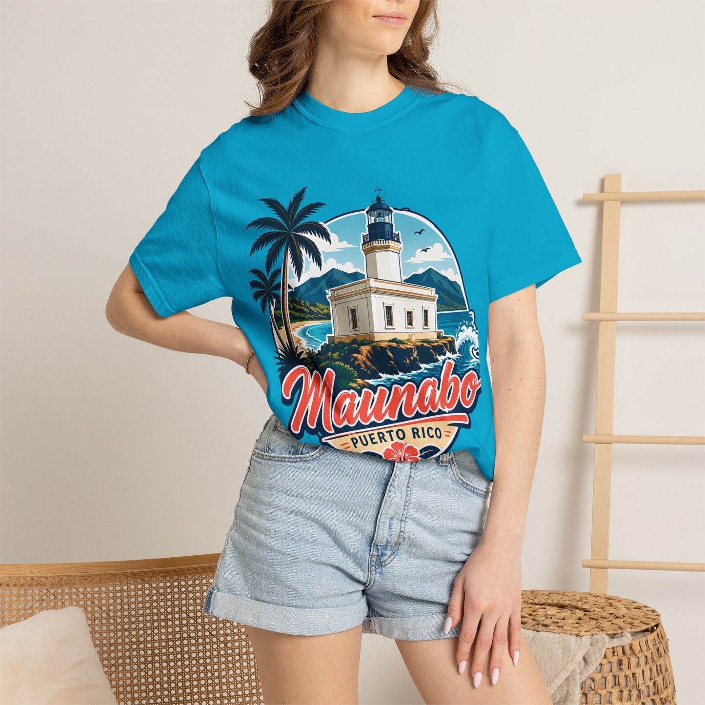 Camiseta Maunabo Puerto Rico — Lighthouse Tee | Jueyeros Back Print